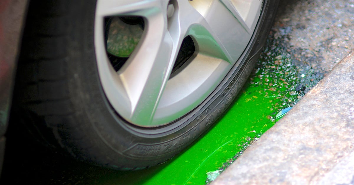 Green Fluid Leaking from Car